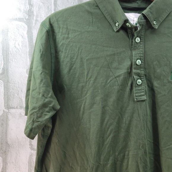 Grass Clippings Golf Polo Shirt Pima Cotton Green Mens Medium Athletic - Picture 3 of 8